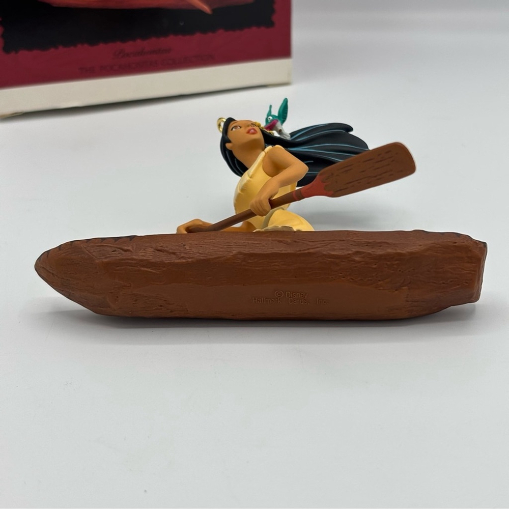 Hallmark Pocahontas Canoe Ornament Resin Figurine with Stand 1995 - Picture 12 of 14